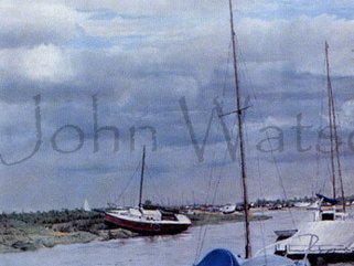 Blakeney, Norfolk  (pastel drawing) Image.