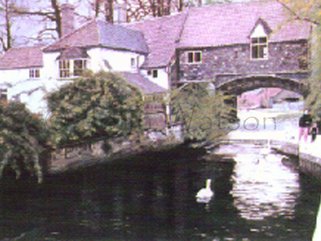 Pulls Ferry, Norwich. (oil painting) Image.