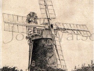 Stracey  Mill,  Norfolk (pencil drawing) Image.