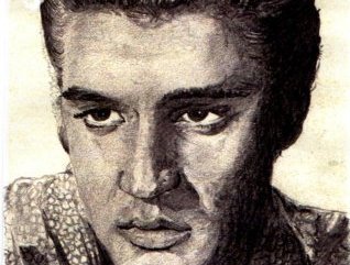 Elvis 1, pencil drawing Image.