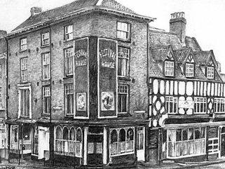 No 19 Delany`s (Festival House), Norwich pencil drawing Image.