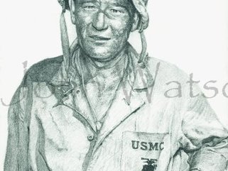 "John Wayne  (pencil drawing)" Image.