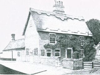 White Lion, Norfolk, pencil drawing Image.