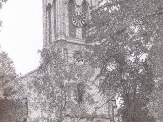 St. Marks, Norwich, pencil drawing Image.