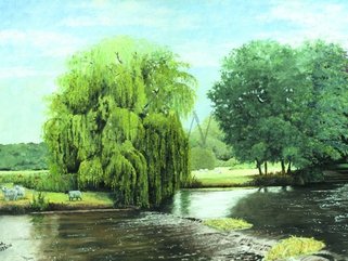 Taverham Mill, Norwich. (oil painting) Image.