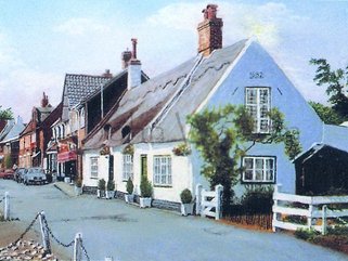 Horning Village, Norfolk, (pastel drawing) Image.